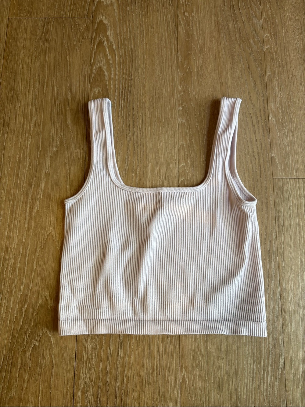 Women’s Ribbed Square Neck Tank Top - White